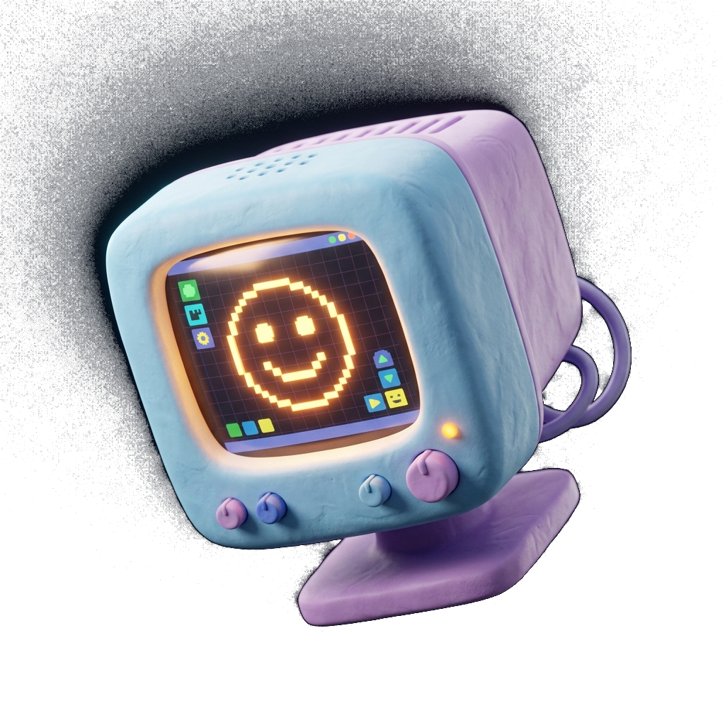 3D Retro Computer Prop